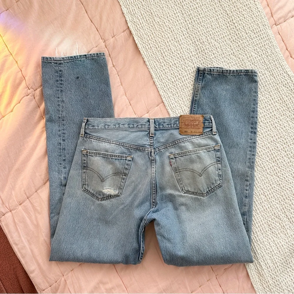Vintage USA Made Levis 501 Denim Blue Jeans 36x34